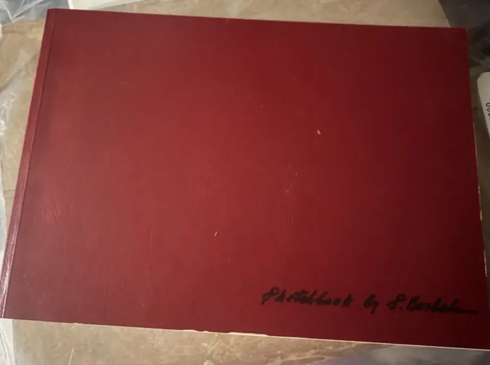 Vnt Sketchbook 80s Architecture Drawings S. Borbals Faux Leather Europe Asia